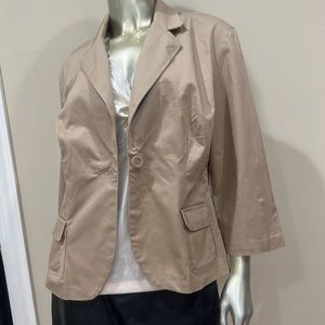 George Stretch Blazer Jacket  Womens tan khaki Size M medium